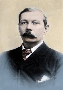 Porträt von Sir Arthur Conan Doyle, englischer Schriftsteller, Schöpfer der Figur „Sherlock Holmes“