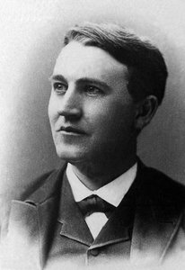 Porträt von Thomas Alva Edison (1847-1931), amerikanischer Geschäftsmann und Erfinder