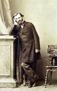 Porträt des Komponisten Giuseppe Verdi (1813 - 1901). 1840er Jahre. Fotografie.