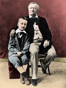 Richard Wagner mit seinem Sohn Siegfried Wagner (1869-1930) circa 1880 von Unknown photographer