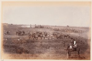 Sappers und Miners graben Schutzgräben während des Delhi-Übungslagers, um 1885