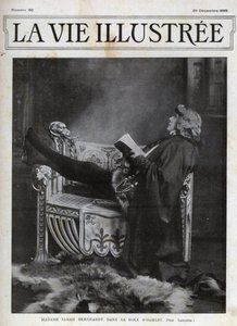 Sarah Bernhardt (1844-1923) in der Rolle des Hamlet von Shakespeare - Titelblatt des Illustrierten Lebens von 1899 von Unknown photographer