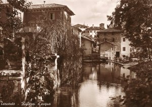 Tarcento, Reflexionen im Wasser, Postkarte