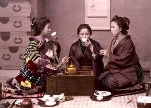 Tee zu Hause, Japan, späte 19. Jahrhundert - Archiv der Auslandsmissionen