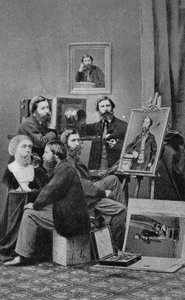 Der Künstler Bildhauer, Maler und Fotograf. Fotografie, Ende des 19. Jahrhunderts, Paris. Sammlung Selva.