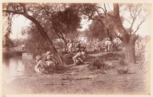 Die Einnahme der Alipur-Kanalbrücke durch die Guides-Kavallerie, Delhi-Übungslager, 1885