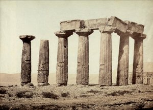 Ansicht der Ruinen eines griechischen Tempels von Unknown photographer