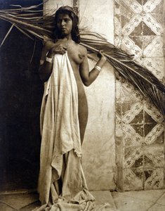 Junge Berberin posiert nackt. Fotografie um 1890