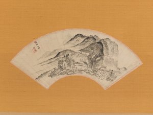 Verweilender Regen über dem halben Dorf, ca. 1815-20 von Uragami Gyokudo