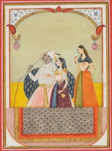 Maharaja Sri Anand Singhji und seine Gemahlin, 1729