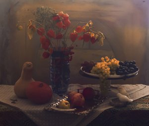 Herbstfrüchte Stillleben von UstinaGreen