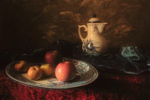 Klassisches Apfel-Stillleben