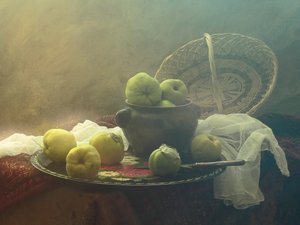 Rustikales Quittenstillleben von UstinaGreen