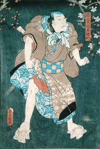 Detail (fünf Charaktere aus einem Stück von Toyokuni)