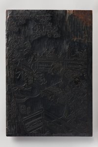 Doppelseitiger Schlüsselblock für Ukiyo-e-Druck, um 1830