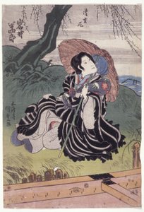 Iwai Hanshirō in der Rolle der Nonne Seigen von Utagawa (1786 1865) Kunisada