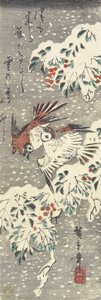 (Himmlischer Bambus und Spatzen im Schnee), 1830-1858