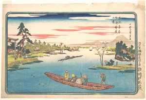 Blick auf den späten Frühling in Masaki von Utagawa Hiroshige
