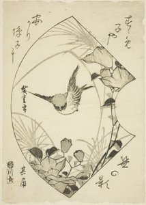 Herbstblume und Spatz von Utagawa Hiroshige