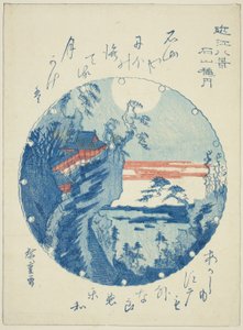 Herbstmond in Ishiyama (Ishiyama shugetsu), aus der Serie "Acht Ansichten von Omi (Omi hakkei)" von Utagawa Hiroshige
