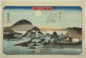 Herbstmond in Seto, aus der Serie "Acht Ansichten von Kanazawa" von Utagawa Hiroshige