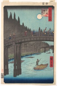 Bambusmarkt an der Hauptstadtbrücke von Utagawa Hiroshige