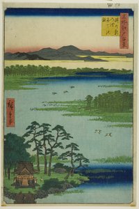 Benten-Schrein und Inokashira-Teich, aus der Serie "Hundert berühmte Ansichten von Edo"