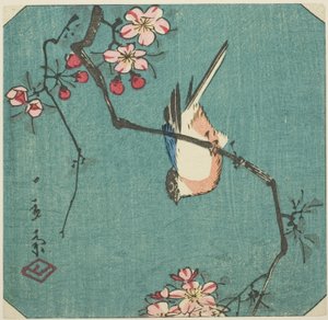 Gimpel, Abschnitt eines unbetitelten Harimaze-Drucks von Utagawa Hiroshige
