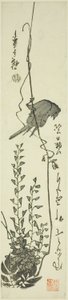 Kanarienvogel und Glyzinie von Utagawa Hiroshige