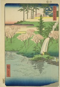 Chiyogaike-Teich, Meguro (Meguro Chiyogaike), aus der Serie "Hundert berühmte Ansichten von Edo (Meisho Edo hyakkei)" von Utagawa Hiroshige