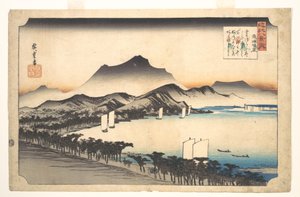 Aufklarendes Wetter bei Awazu von Utagawa Hiroshige