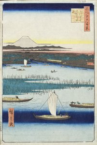 Teilungsbecken bei Mitsumata von Utagawa Hiroshige