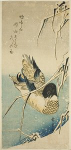 Enten im Schnee von Utagawa Hiroshige