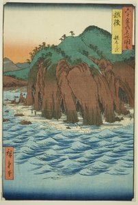 Provinz Echigo: Oyashirazu, aus der Serie "Berühmte Orte in den sechzig Provinzen"