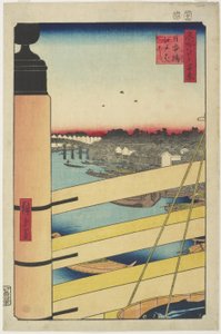 Edo-bashi Brücke von Nihon-bashi, Dezember 1857