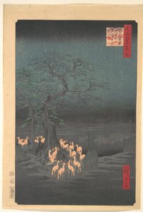 Treffen der Füchse in Ōji von Utagawa Hiroshige