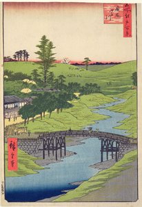 Furukawa-Fluss, Hiroo aus Einhundert berühmte Ansichten von Edo, Juli 1856 von Utagawa Hiroshige
