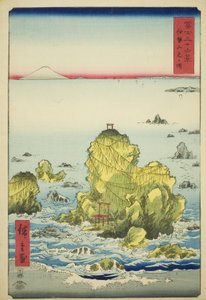 Futami-Bucht in der Provinz Ise, aus der Serie "Sechsunddreißig Ansichten des Berges Fuji" von Utagawa Hiroshige