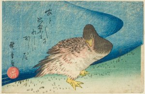 Gans am Flussufer von Utagawa Hiroshige