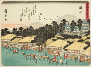 Hamamatsu, aus der Serie "Dreiundfünfzig Stationen des Tokaido (Tokaido gojusan tsugi)", auch bekannt als der Tokaido mit Gedicht (Kyoka iri Tokaido) von Utagawa Hiroshige