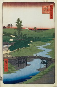 Hiroo am Furukawa-Fluss, Hundert berühmte Ansichten von Edo, 1856-1858