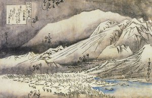 Ein Berg im Schnee