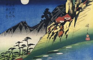 Mond über Berglandschaft