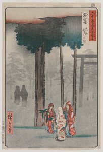 Hotohoto-Festival am Izumo-Grand-Schrein, aus der Serie Ansichten berühmter Orte in den sechzig Provinzen von Utagawa Hiroshige