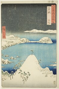 Provinz Iki: Shisa, aus der Serie "Berühmte Orte in den sechzig Provinzen (Rokujuyoshu meisho zue)" von Utagawa Hiroshige