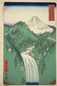 In den Bergen der Provinz Izu, aus der Serie "Sechsunddreißig Ansichten des Berges Fuji"