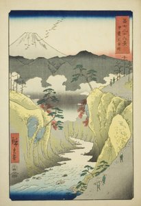 Inume-Pass in der Provinz Kai (Kai Inume toge), aus der Serie "Sechsunddreißig Ansichten des Berges Fuji (Fuji sanjurokkei)"