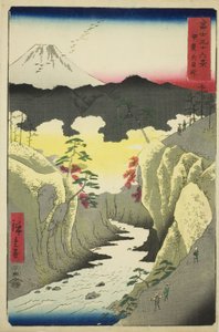 Inume-Pass in der Provinz Kai (Kai Inume toge), aus der Serie "Sechsunddreißig Ansichten des Berges Fuji (Fuji sanjurokkei)"