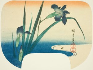 Iris und Bach von Utagawa Hiroshige