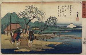 Juwelenfluss von Cho_fu in der Provinz Musashi, 1835-1837 von Utagawa Hiroshige